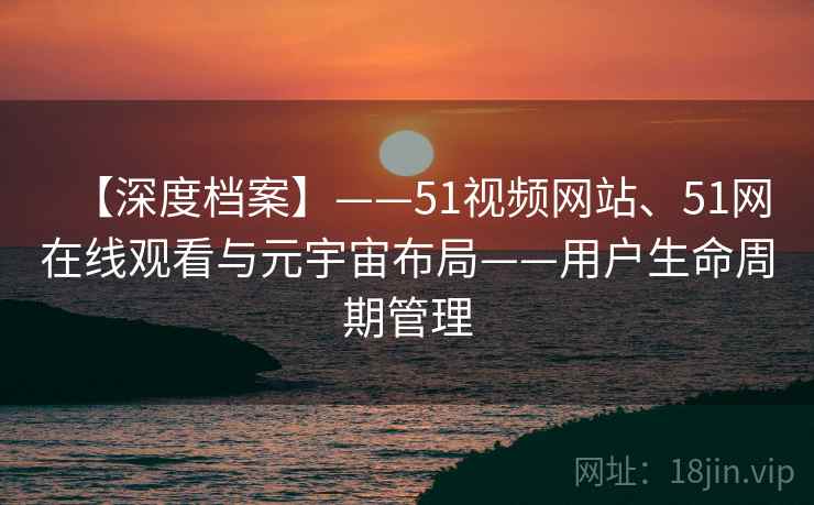 【深度档案】——51视频网站、51网在线观看与元宇宙布局——用户生命周期管理