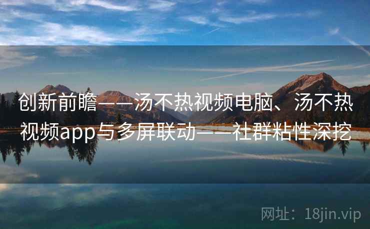创新前瞻——汤不热视频电脑、汤不热视频app与多屏联动——社群粘性深挖