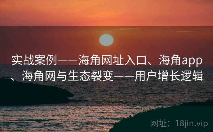 实战案例——海角网址入口、海角app、海角网与生态裂变——用户增长逻辑