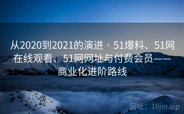 从2020到2021的演进 · 51爆料、51网在线观看、51网网址与付费会员——商业化进阶路线
