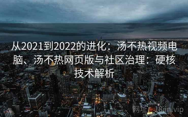 从2021到2022的进化：汤不热视频电脑、汤不热网页版与社区治理：硬核技术解析