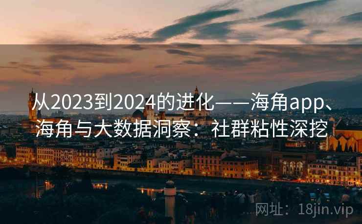 从2023到2024的进化——海角app、海角与大数据洞察：社群粘性深挖