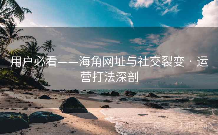 用户必看——海角网址与社交裂变 · 运营打法深剖  第2张